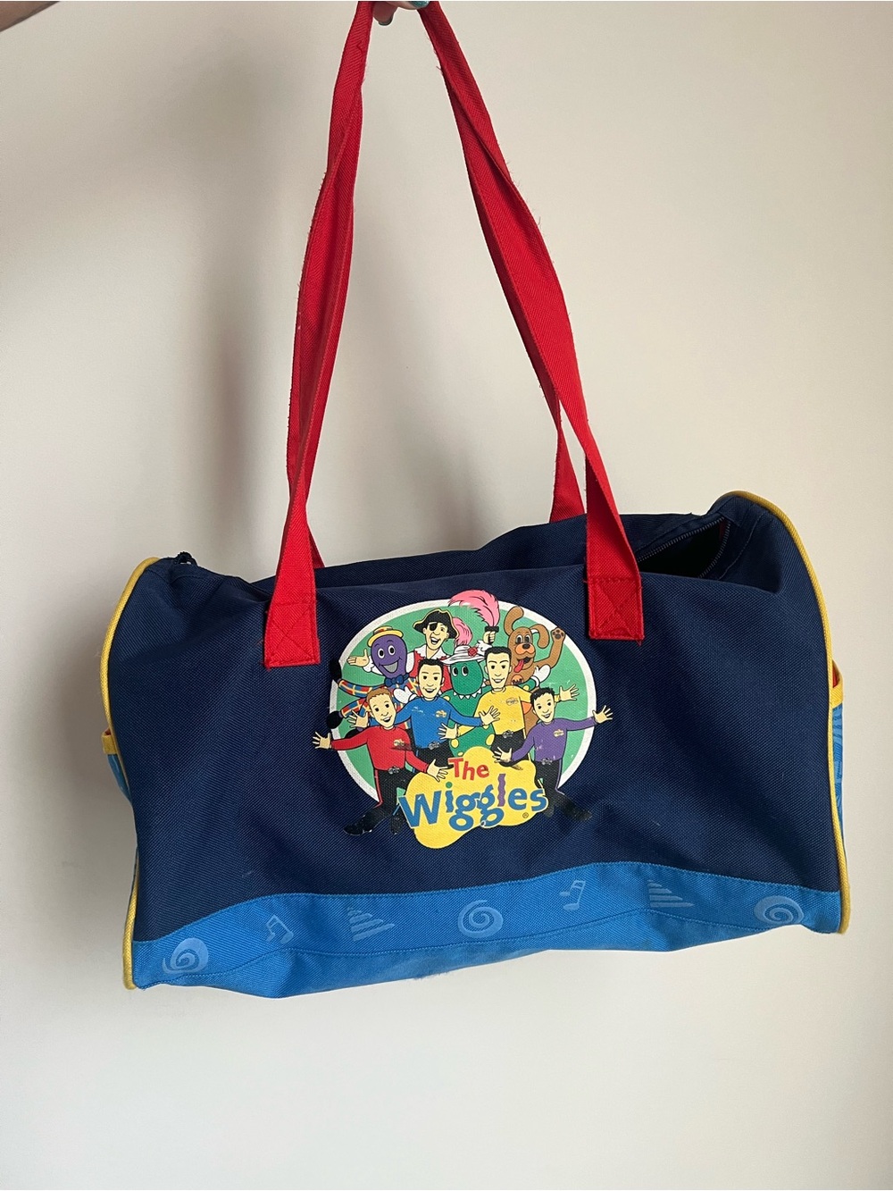 Vtg Rare Wiggles Kids Duffle Bag With Classic Characters